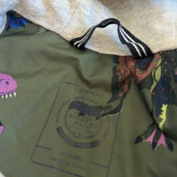 Joules Kids Dinosaur Print Jacket - Green 4Y - Picture 5 of 8
